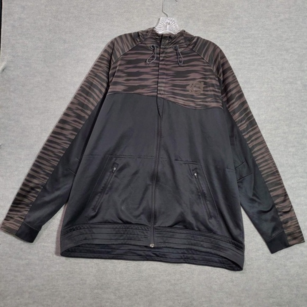 Nike Men‎ Sweatshirt 2XL Gray Kevin Durant Klutch Hyper Elite Hoodie Swoosh Logo